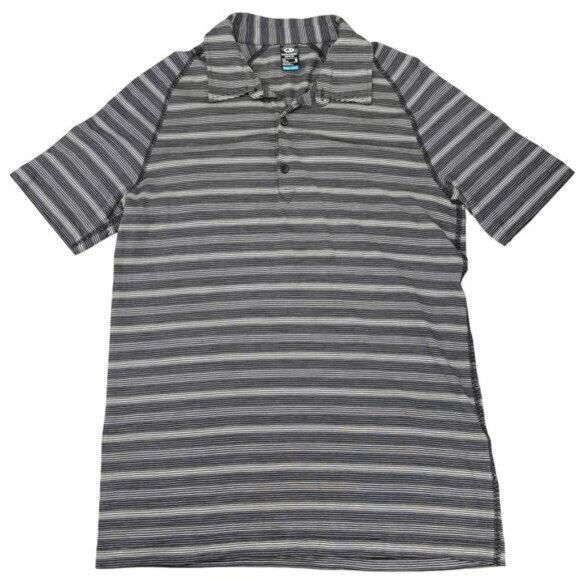 ICEBREAKER Men's Merino Cool-Lite Striped Stretch Polo Shirt Sz Small - Picture 1 of 4